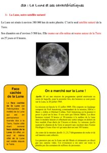 Lire la suite à propos de l’article Leçon CM2 Sciences S3 : La Lune