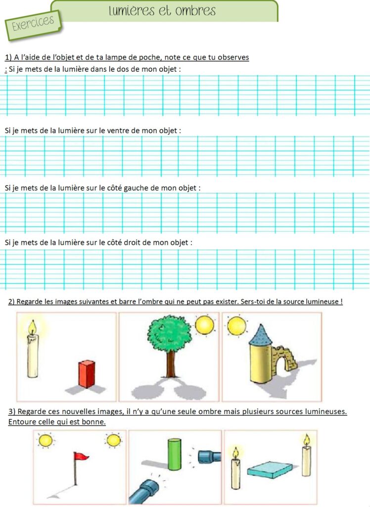exercices ombre et lumière