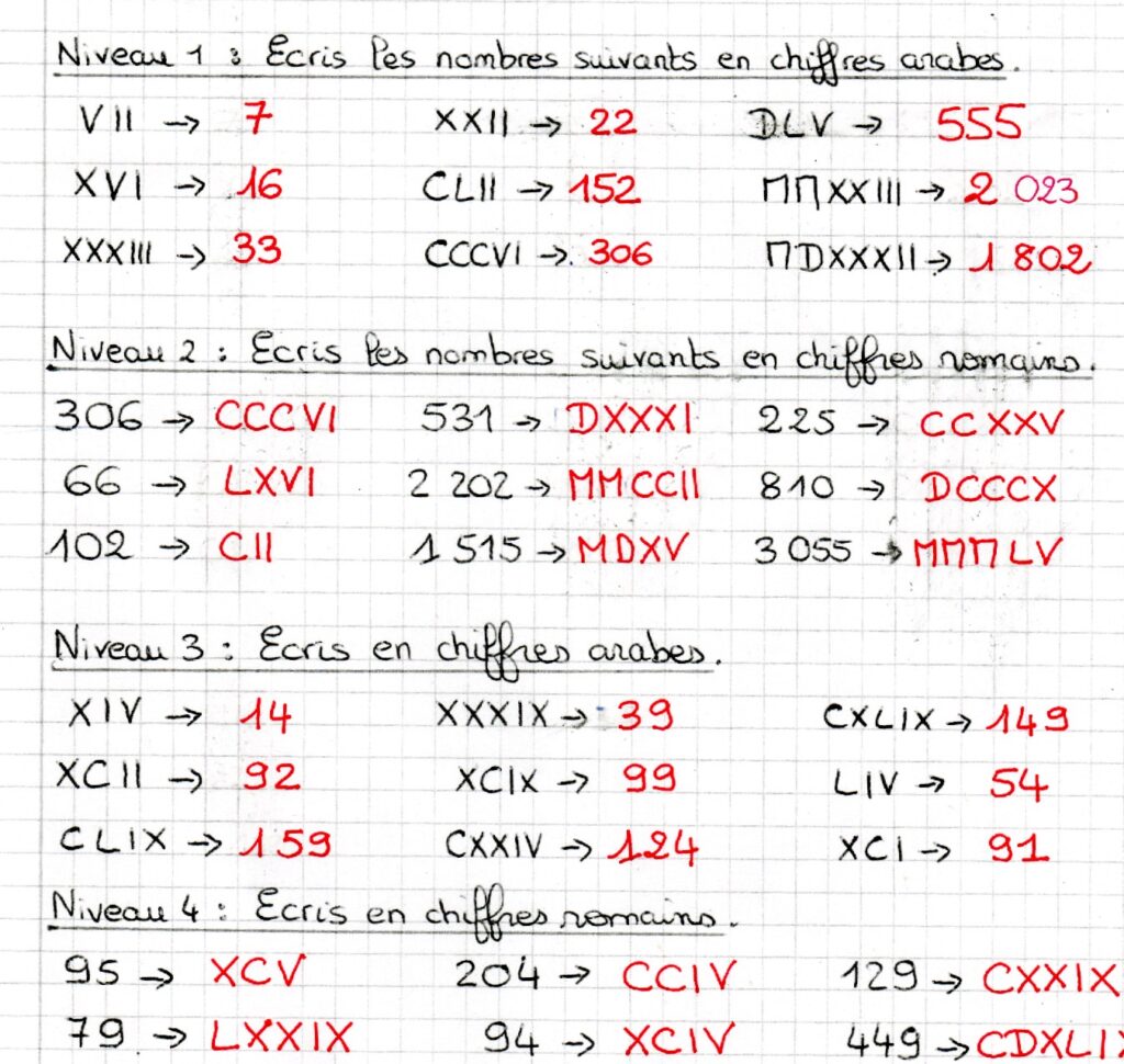 Correction des exercices