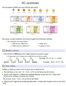 Lire la suite à propos de l’article Leçon Mesure M7 : La monnaie
