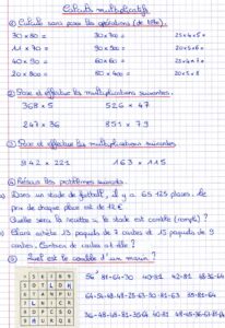 Lire la suite à propos de l’article CP4 Calculs multiplicatifs Série 13