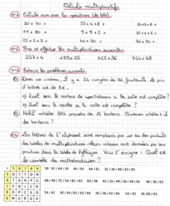 Lire la suite à propos de l’article CP4 Calculs multiplicatifs Série 12
