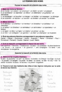 Lire la suite à propos de l’article O10 Le genre des noms, exercices Série 4