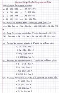 Lire la suite à propos de l’article N2 Les grands nombres Série 12 (comparer – ranger – encadrer)