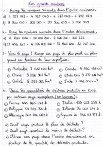 Lire la suite à propos de l’article N2 Les grands nombres Série 11 (comparer – ranger)