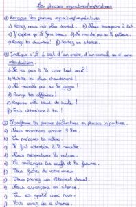 Lire la suite à propos de l’article G2 Les phrases injonctives/impératives, exercices Série 1