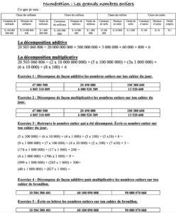 Lire la suite à propos de l’article N2 Les grands nombres Série 8 (décomposition)