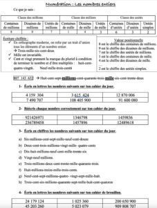Lire la suite à propos de l’article N2 Les grands nombres Série 1 (lecture – écriture)