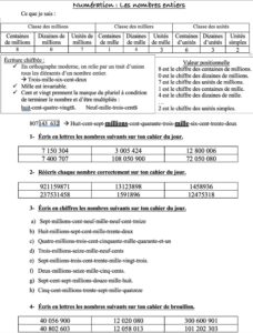 Lire la suite à propos de l’article N2 Les grands nombres Série 2 (lecture – écriture)