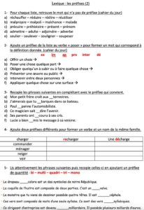 Lire la suite à propos de l’article V4 Les préfixes : exercices Série 2