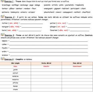 Lire la suite à propos de l’article V5 Les suffixes, exercices Série 1 (Classe de Crol)