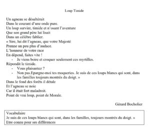 Lire la suite à propos de l’article F9 Les fables : Loup timide