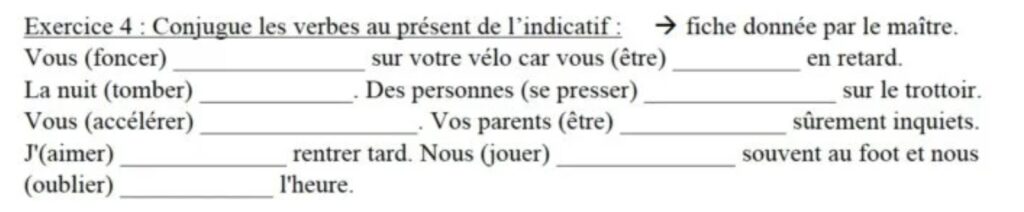 Présent des verbes en "-er"