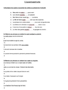 Lire la suite à propos de l’article G8 L’accord Sujet / Verbe : exercices Série 3