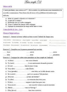Lire la suite à propos de l’article C15 Le futur simple : approche verbes irréguliers + exercices + vidéo Maître Gauthier