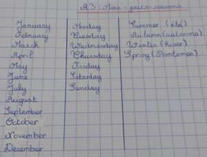 Lire la suite à propos de l’article A3 Les dates : prise de note d’une élèves + vidéos