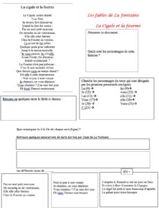 Lire la suite à propos de l’article F7 Les fables, La Cigale et la Fourmi : fiche de travail