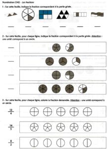 Lire la suite à propos de l’article N3-N4 Les fractions usuelles : Représentation (Série 10)