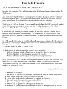 Lire la suite à propos de l’article F2 Les fables : Jean de La Fontaine