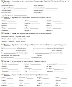 Lire la suite à propos de l’article V5 Les suffixes, exercices Série 1 (Classe de Crol)
