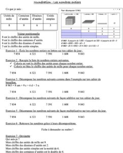 Lire la suite à propos de l’article N1 Nombres entiers : Série 2 (décomposition)