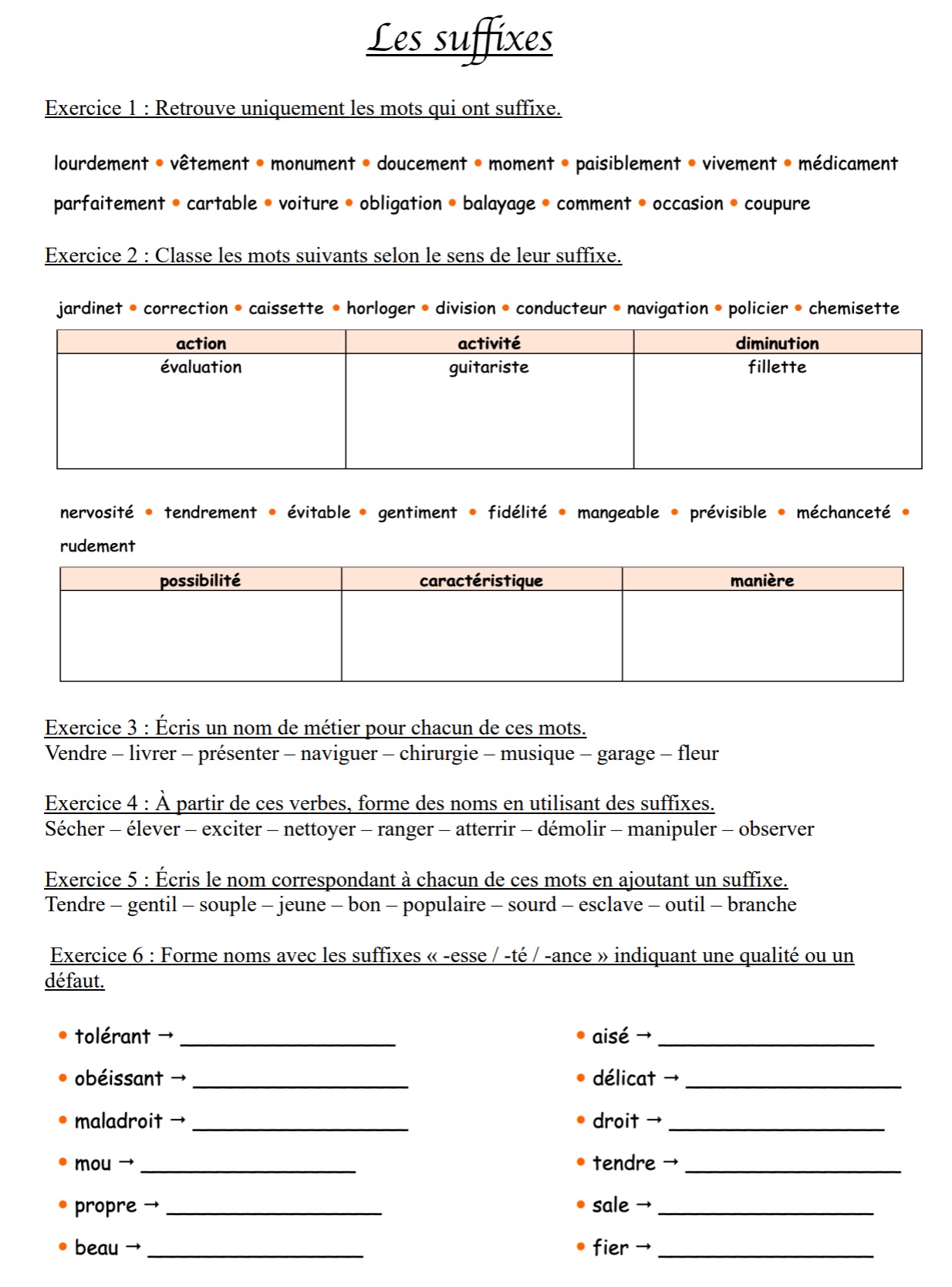 You are currently viewing V5 Les suffixes, exercices Série 3