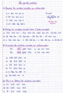 Lire la suite à propos de l’article N2 Les grands nombres Série 15 (divers exercices)