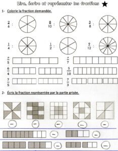 Lire la suite à propos de l’article N3-N4 Les fractions usuelles : Représentation (Série 7)