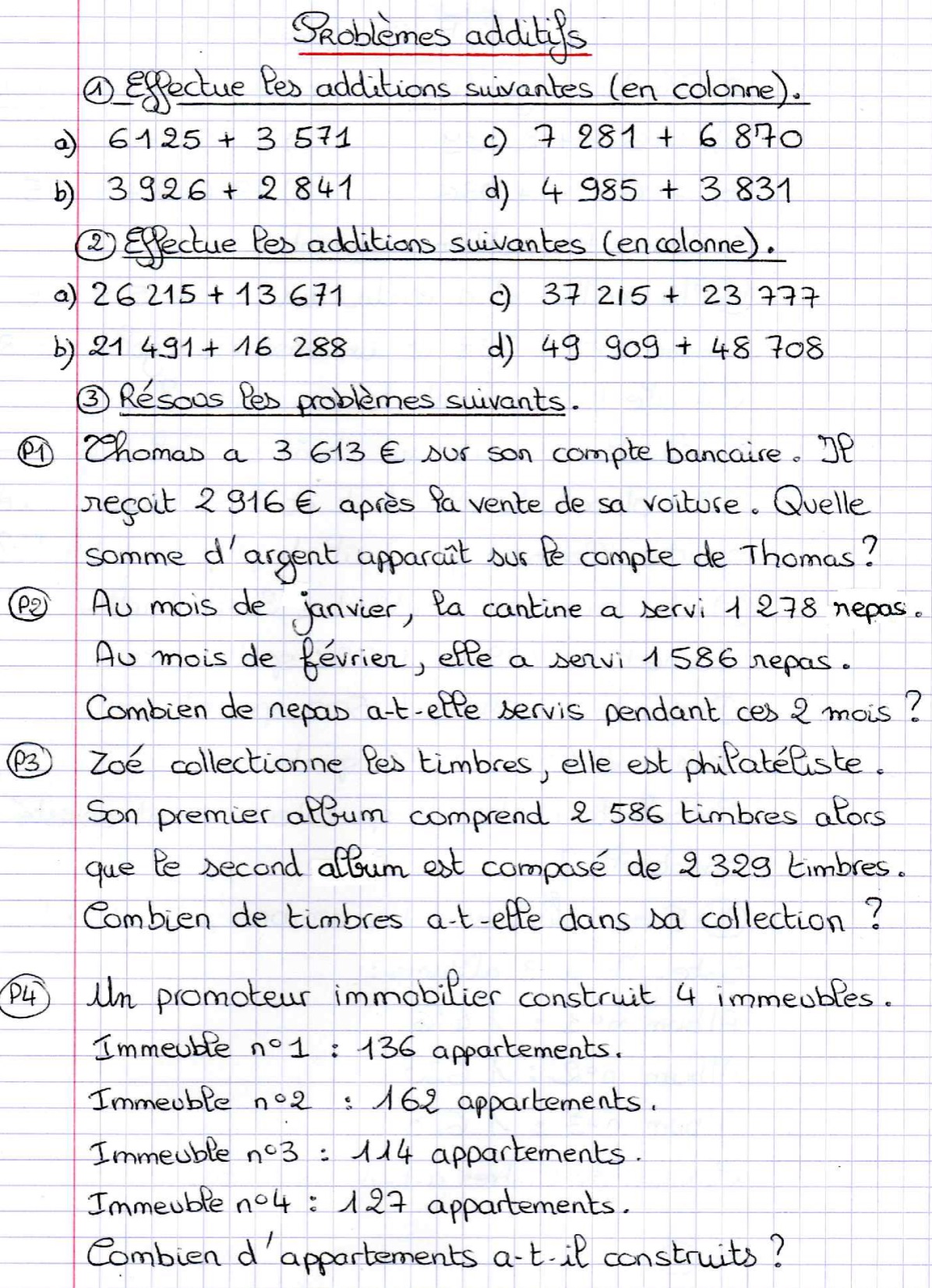You are currently viewing CP2 Calculs et problèmes additifs Série 1