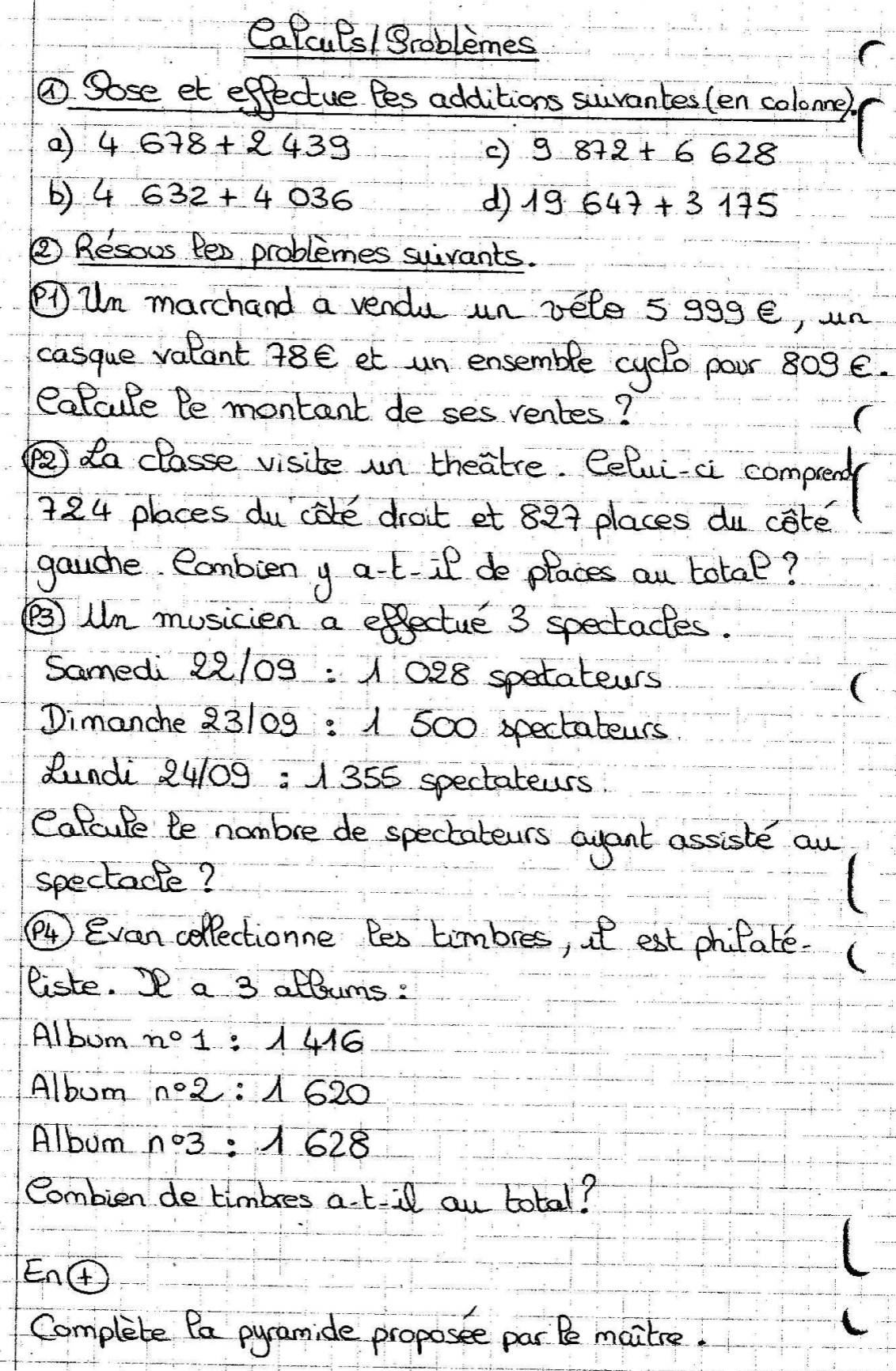 You are currently viewing CP2 Calculs et problèmes additifs Série 2