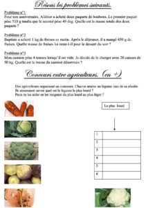 Lire la suite à propos de l’article M8 Les masses : résoudre des problèmes impliquant des conversions