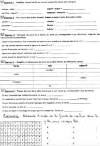 Lire la suite à propos de l’article V3 Les familles de mots, exercices Série 4