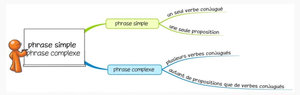 phrases simples ou complexes carte mentale