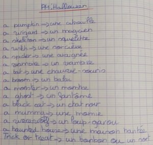 Lire la suite à propos de l’article A4 Halloween 1 : prise de note d’une élève + vidéos