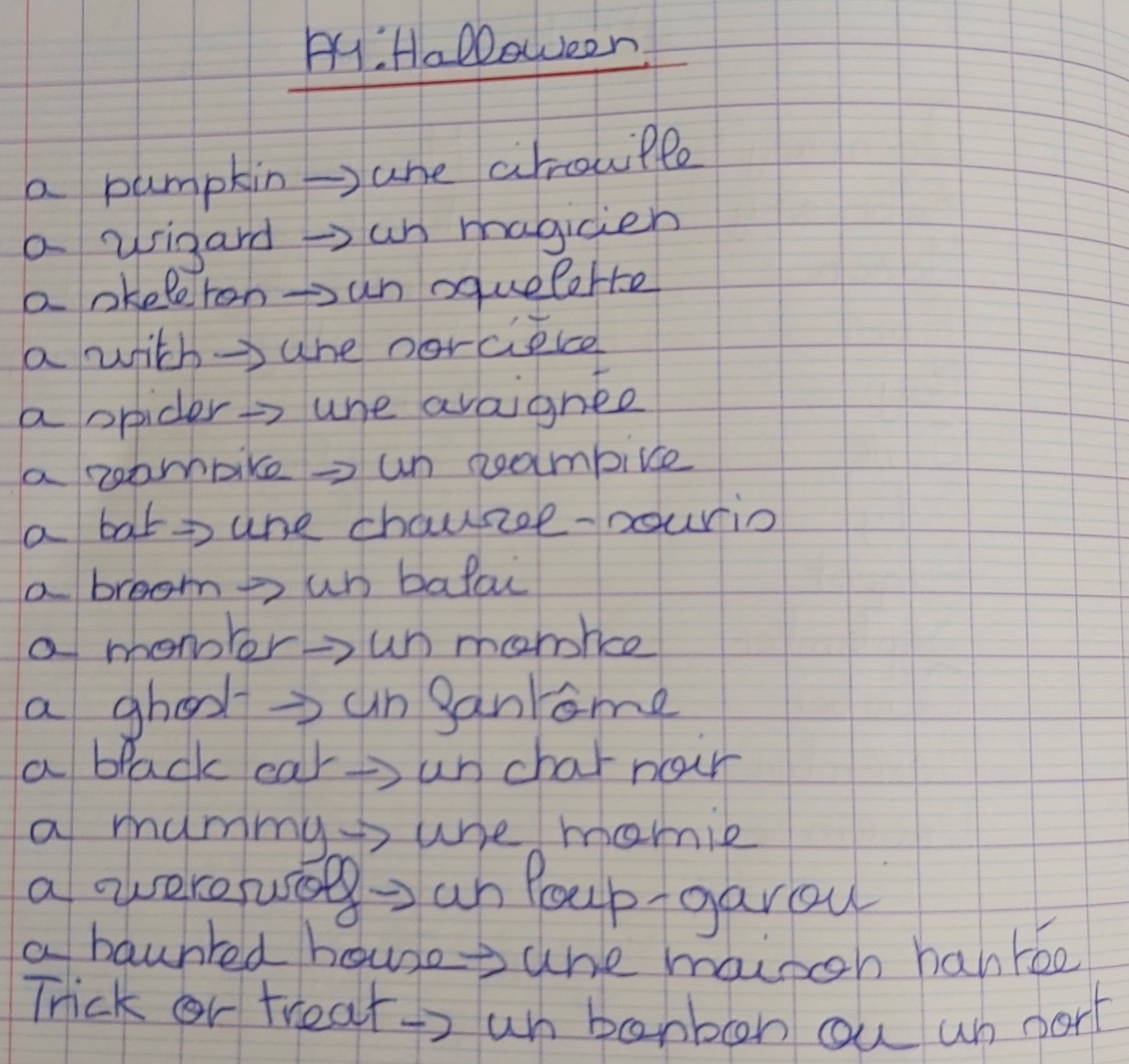 You are currently viewing A4 Halloween 1 : prise de note d’une élève + vidéos