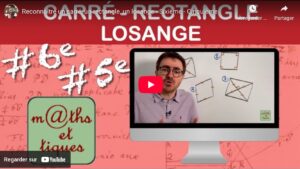 Lire la suite à propos de l’article Géom 7 Les quadrilatères : Vidéo Yvan Monka