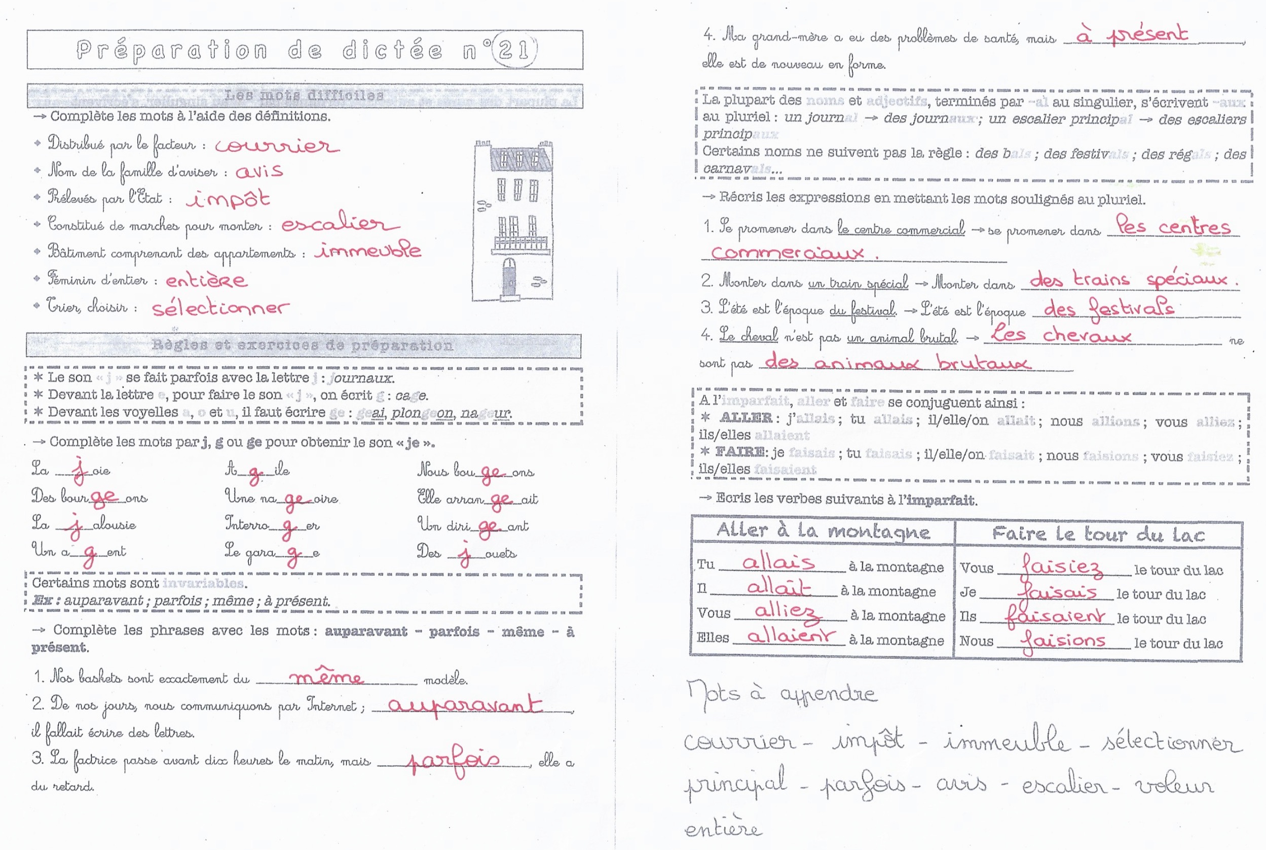 Lire la suite à propos de l’article Préparation Dictée n°21