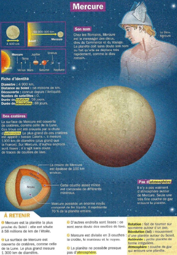 Les planètes rocheuses : Mercure