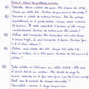 Lire la suite à propos de l’article CP6 La division : résolution de problèmes de partage : Série 3 (fiche) + Correction