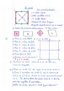 Lire la suite à propos de l’article Géom 7 Caractériser et construire un carré : correction des exercices (M Bonelli)