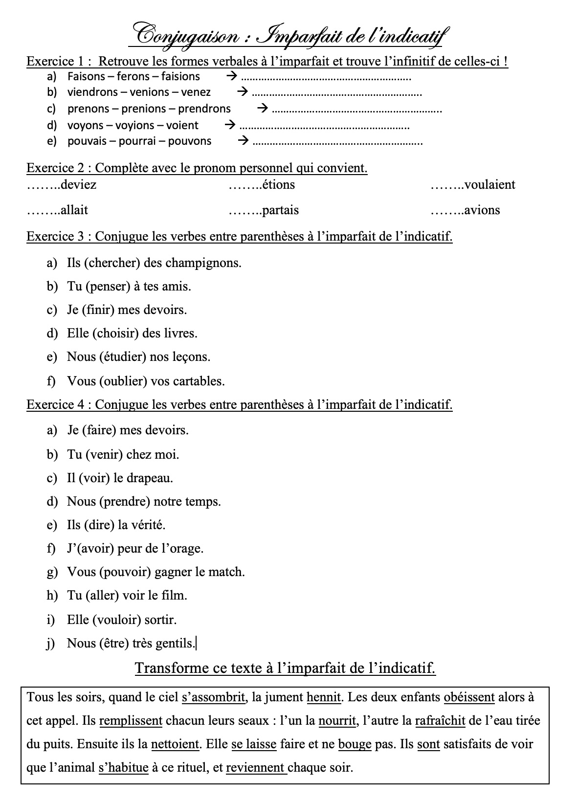 Lire la suite à propos de l’article C8/C9 L’imparfait de l’indicatif : exercices Série 2 (M Bonelli)