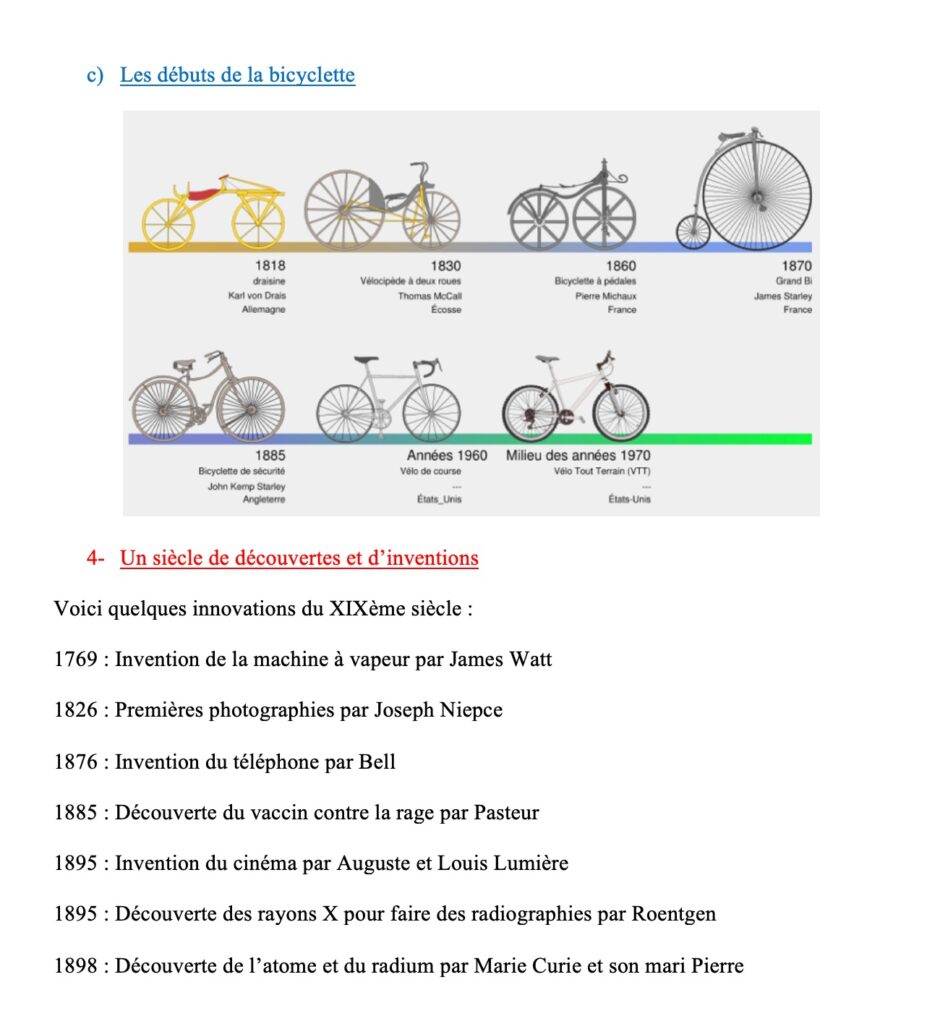 Leçon sur le temps des inventions