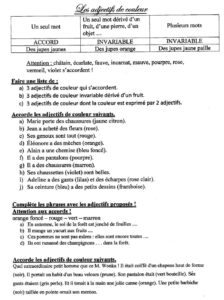 Lire la suite à propos de l’article O15 Les adjectifs de couleur : Exercices Série 2
