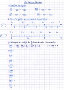 Lire la suite à propos de l’article N5 Les fractions décimales : exercices Série 7
