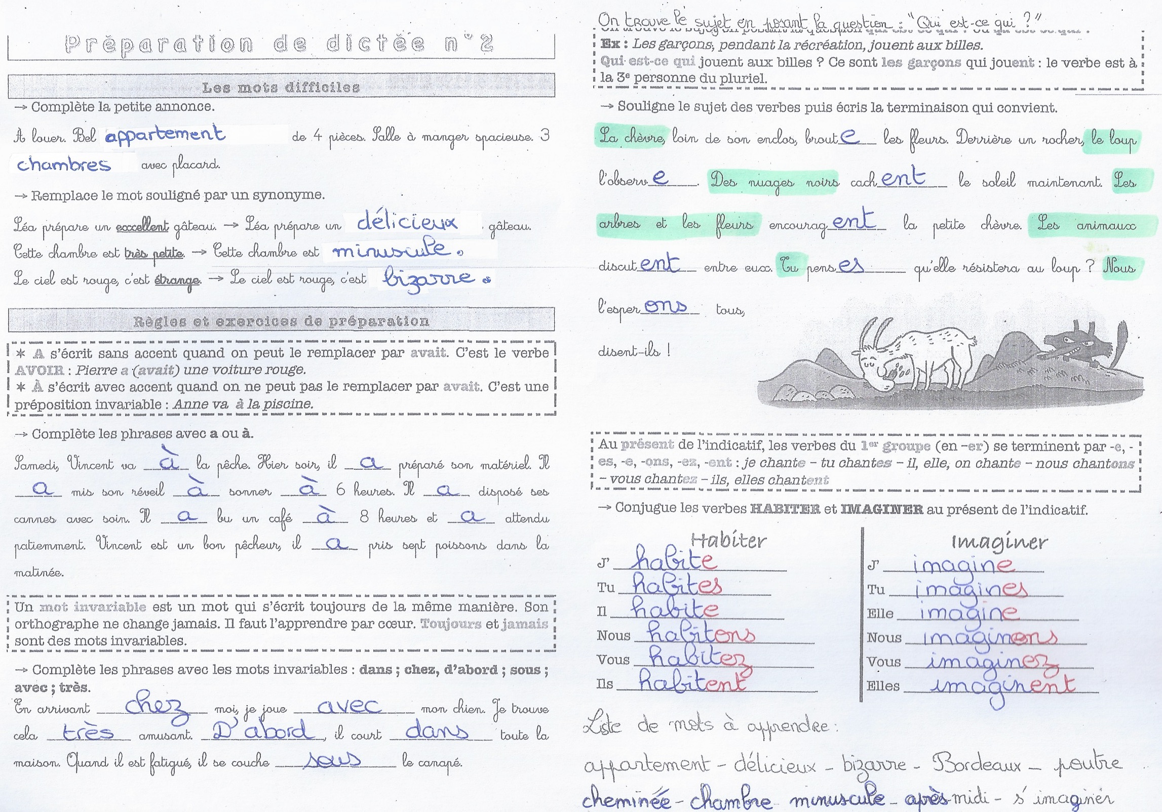 Lire la suite à propos de l’article Préparation Dictée n°2