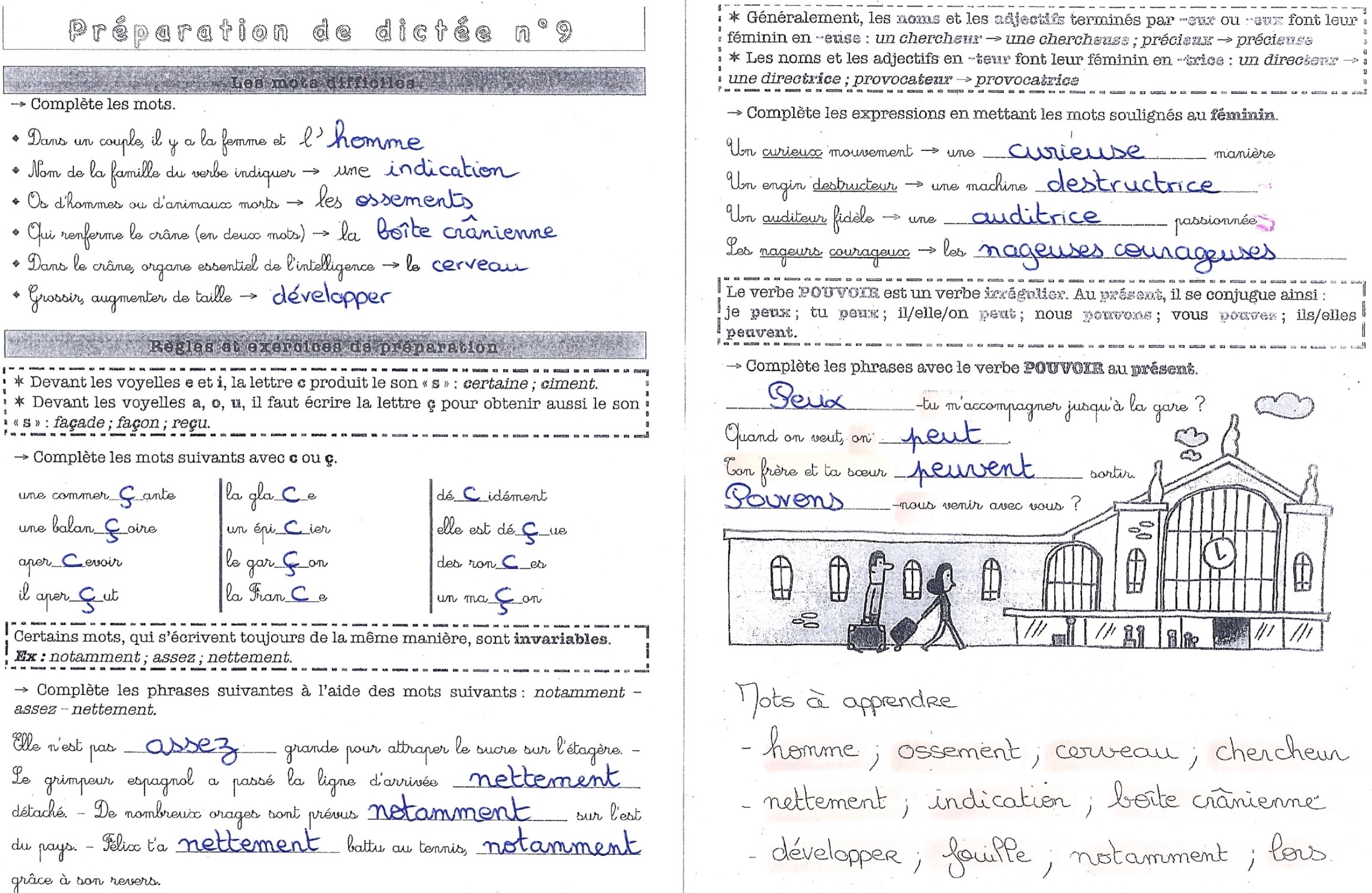 Lire la suite à propos de l’article Préparation Dictée n°9