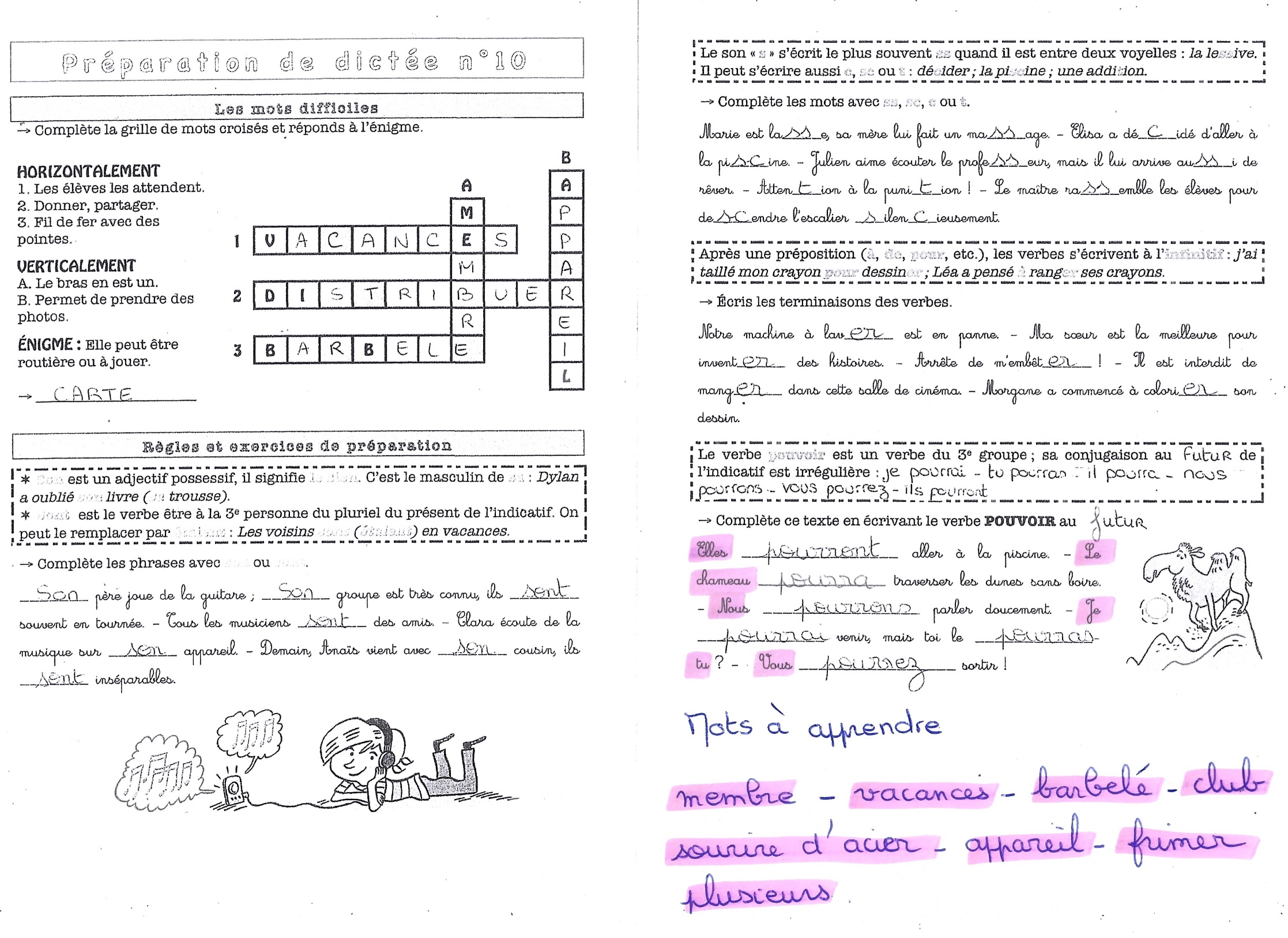 Lire la suite à propos de l’article Préparation Dictée n°10