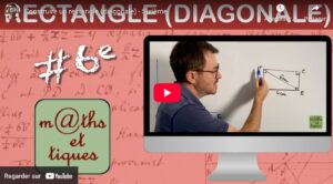 Lire la suite à propos de l’article Géom 8 Construire un rectangle à partir d’une diagonale : vidéo Yvan Monka