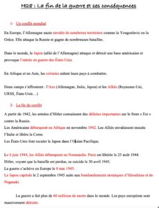 Lire la suite à propos de l’article H28 Leçon Histoire : La fin de la Seconde Guerre mondiale et ses conséquences