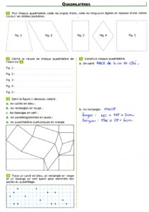 Lire la suite à propos de l’article Géom 7 Caractériser et construire un quadrilatère : exercices (M Bonelli)